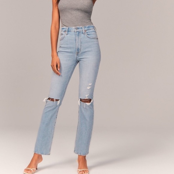 Abercrombie & Fitch the ankle straight ultra high rise jeans 26 - Picture 1 of 6